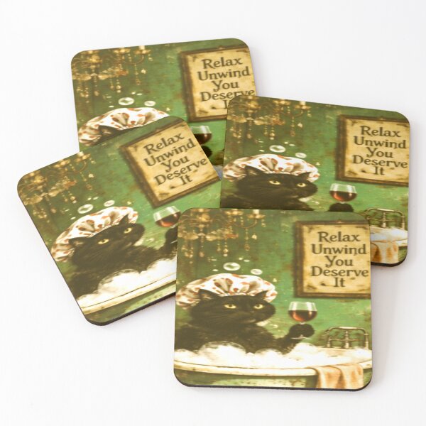Item preview, Vintage Bath Cat with Wine designed and sold by CyndiEpps.