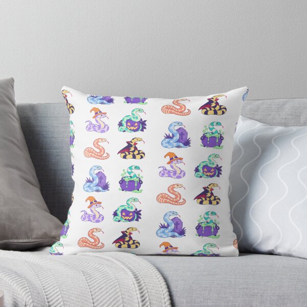 Item preview, Halloween Snakes – Pastel Reptiles with Witch Hat and Pumpkin designed and sold by Zoolumi.