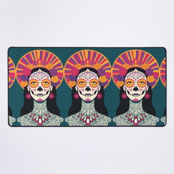 Item preview, Catrina Sunburst Halo | Mid Century Day of the Dead Art designed and sold by Ojo de Lilith.