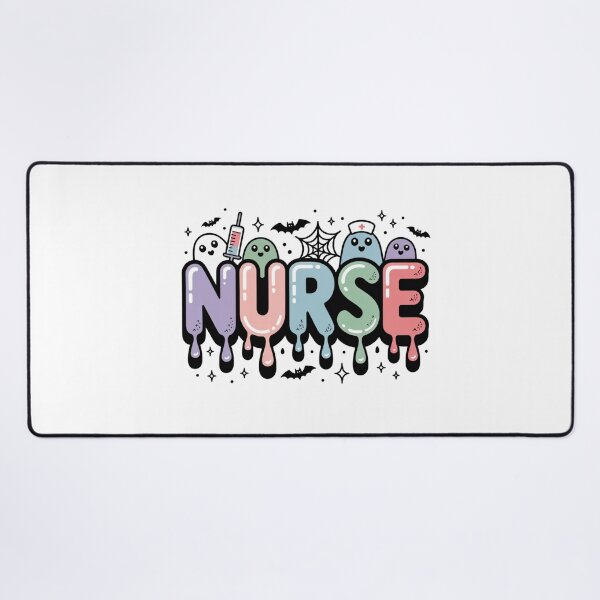 Item preview, nursery horror nurse ghost slime dripping cute halloween lettering designed and sold by DariaOltes.