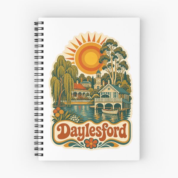 Item preview, Daylesford Australia Travel Souvenir - Retro Illustration designed and sold by VisualArtsOasis.