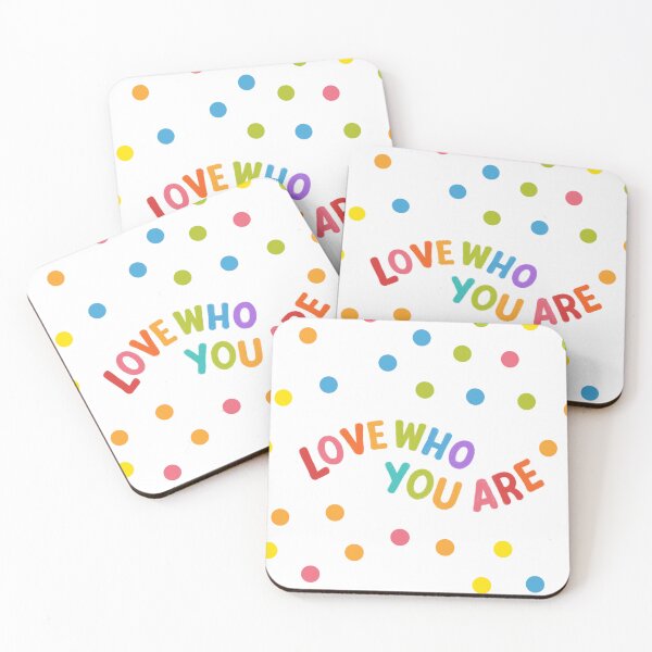 Item preview, Frase del arcoíris: Ama quién eres: Patrón colorido de lunares para el amor propio designed and sold by Kat Designs Store.