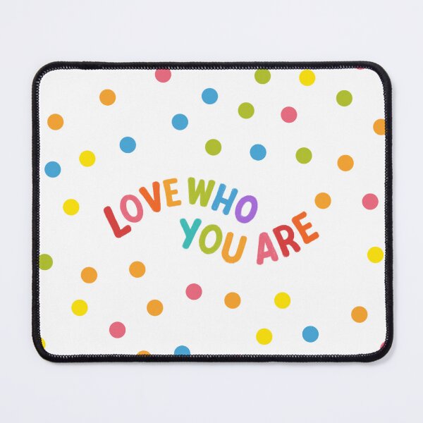 Item preview, Love Who You Are Rainbow Quote: Colorful Polka Dot Self Love Pattern designed and sold by Kat Designs Store.