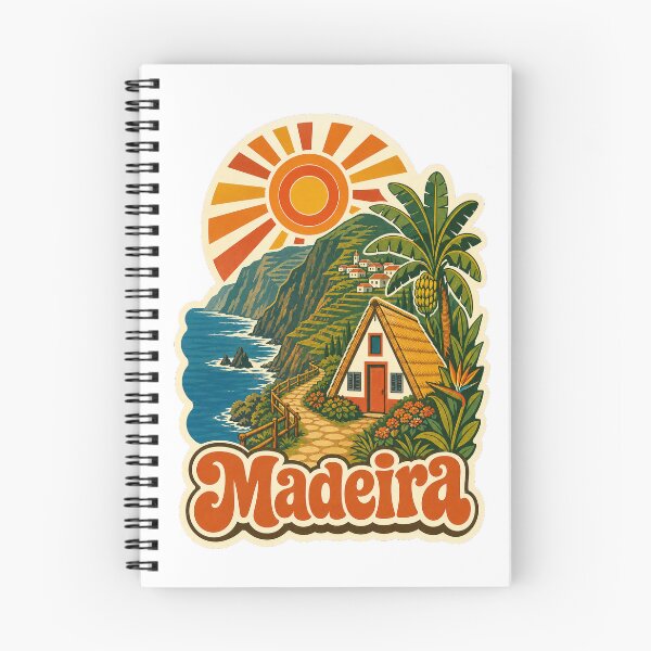 Item preview, Madeira Portugal Travel Souvenir - Retro Illustration designed and sold by VisualArtsOasis.