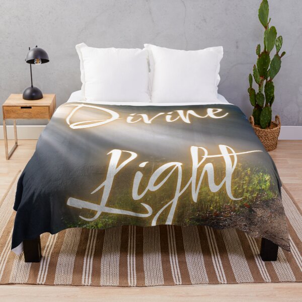 Item preview, Divine Light Glowing Sunrays Forest Inspirational Quote designed and sold by LensDyn™.