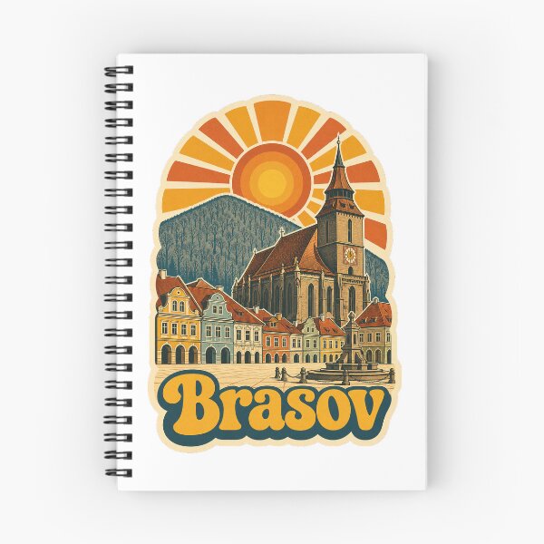 Item preview, Brasov Romania Travel Souvenir - Retro Illustration designed and sold by VisualArtsOasis.