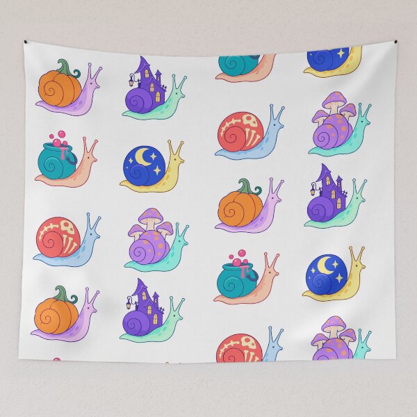 Item preview, Halloween Snails – Haunted House, Pumpkin and Mushroom Shells designed and sold by Zoolumi.