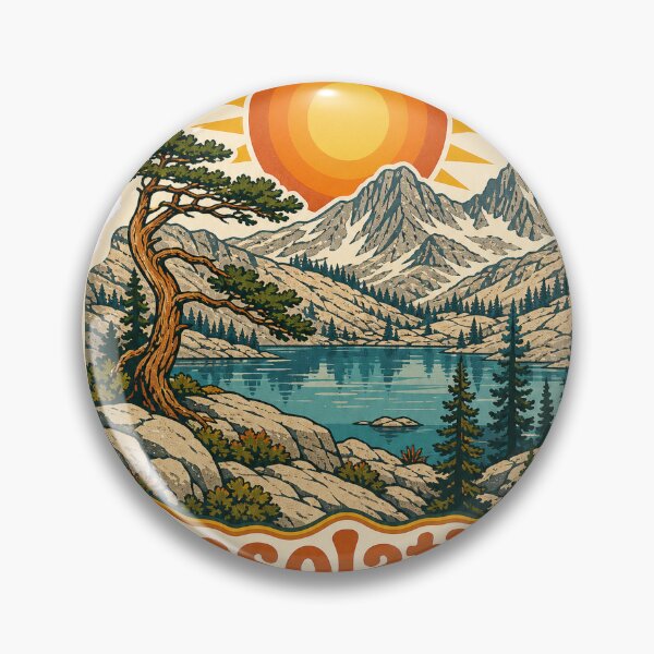 Item preview, Desolation Wilderness California Travel Souvenir - Retro Illustration designed and sold by VisualArtsOasis.