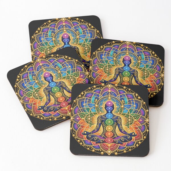 Item preview, Chakra Meditation Embroidery Mandala with Sacred Geometry designed and sold by Emoji Emblems.