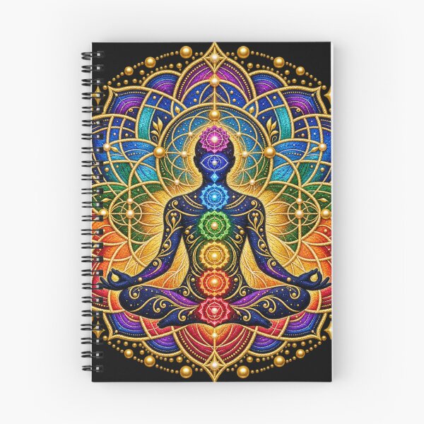 Item preview, Chakra Meditation Embroidery Mandala with Sacred Geometry designed and sold by Emoji Emblems.