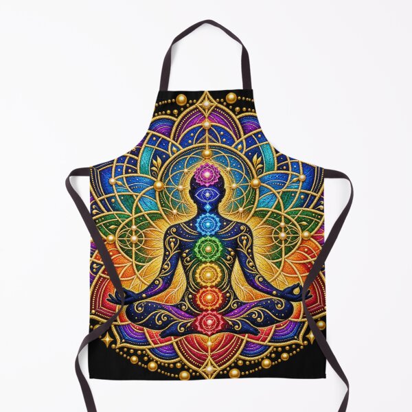 Item preview, Chakra Meditation Embroidery Mandala with Sacred Geometry designed and sold by Emoji Emblems.