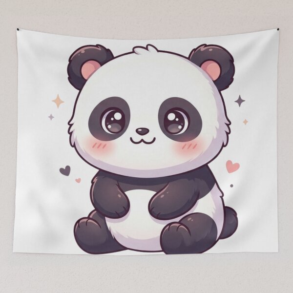 Item preview, Kawaii Chubby Panda with Sparkly Eyes HIGH-QUALITY  designed and sold by ShawnMorrisDesigns.