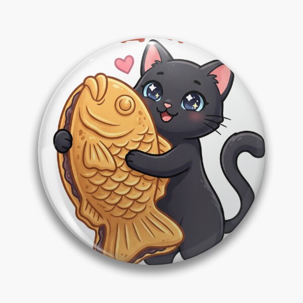Item preview, Kawaii Taiyaki Cat Sticker - Cute Japanese Food Vinyl Decal designed and sold by Hikariha Studio.