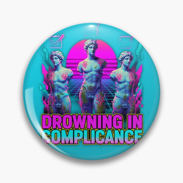 Item preview, Vaporwave Drowning In Compliance - Neon Antiquity Statues designed and sold by A E S T H E T A T A G.