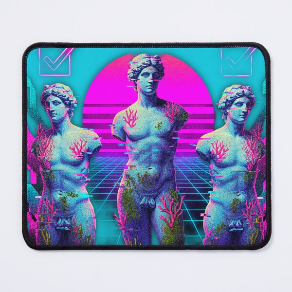 Item preview, Vaporwave Drowning In Compliance - Neon Antiquity Statues designed and sold by A E S T H E T A T A G.