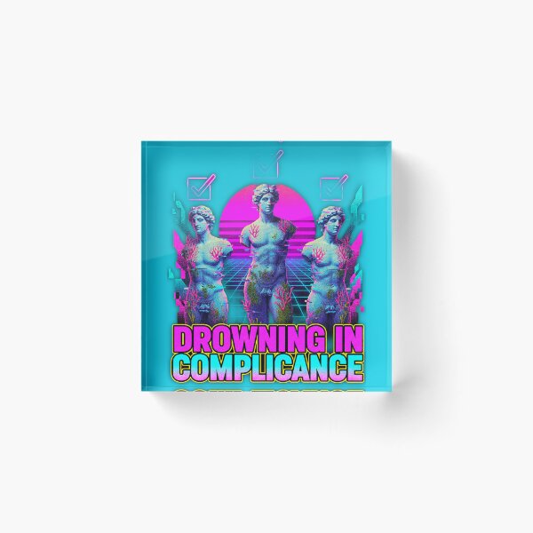 Item preview, Vaporwave Drowning In Compliance - Neon Antiquity Statues designed and sold by A E S T H E T A T A G.
