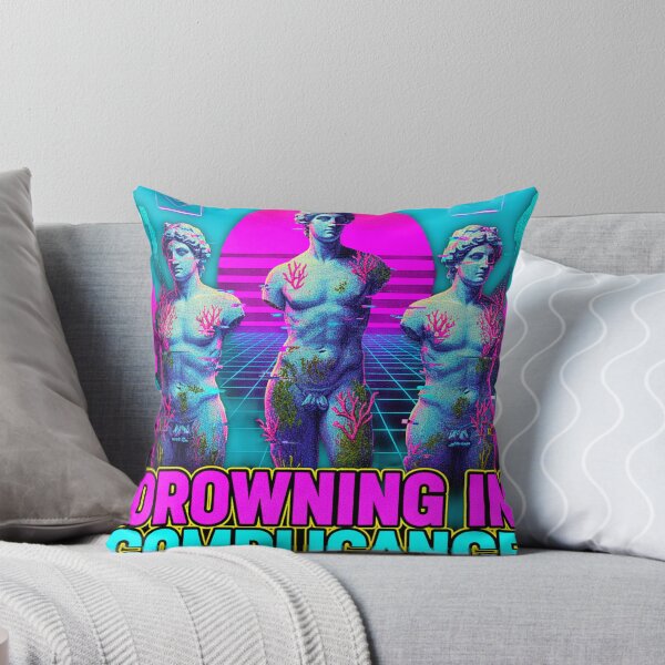 Item preview, Vaporwave Drowning In Compliance - Neon Antiquity Statues designed and sold by A E S T H E T A T A G.