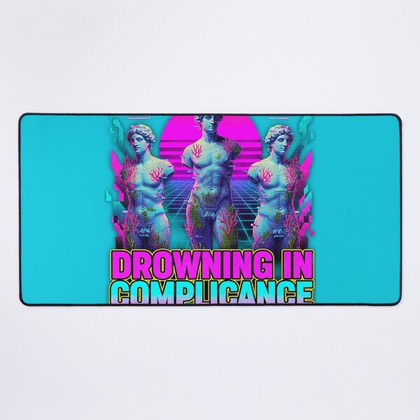 Item preview, Vaporwave Drowning In Compliance - Neon Antiquity Statues designed and sold by A E S T H E T A T A G.
