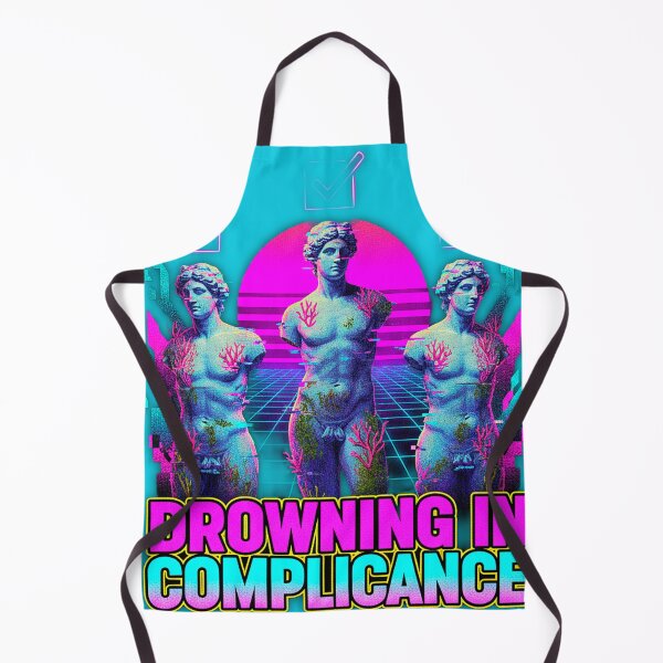Item preview, Vaporwave Drowning In Compliance - Neon Antiquity Statues designed and sold by A E S T H E T A T A G.