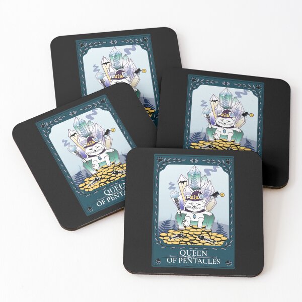Item preview, Witchy Queen Pentacles Cat designed and sold by catnbloom.