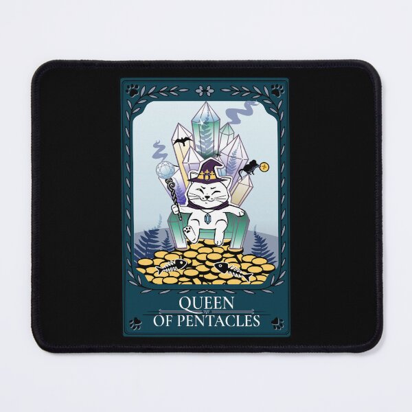 Item preview, Witchy Queen Pentacles Cat designed and sold by catnbloom.