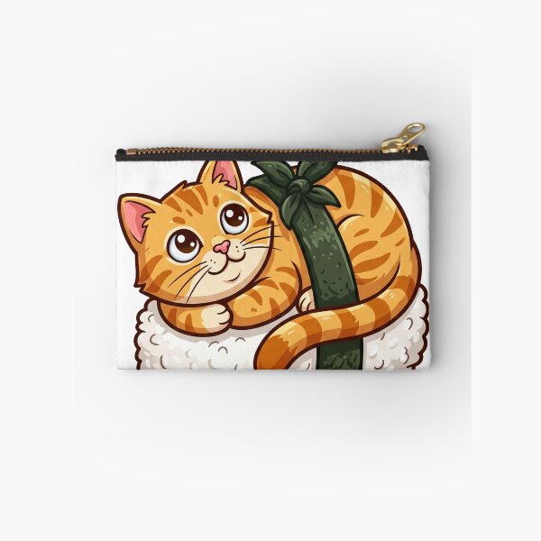 Item preview, Kawaii Sushi Cat Sticker - Cute Japanese Food Vinyl Decal designed and sold by Hikariha Studio.