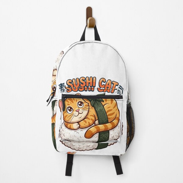 Item preview, Kawaii Sushi Cat Sticker - Cute Japanese Food Vinyl Decal designed and sold by Hikariha Studio.