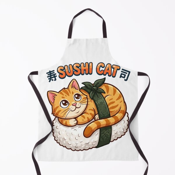 Item preview, Kawaii Sushi Cat Sticker - Cute Japanese Food Vinyl Decal designed and sold by Hikariha Studio.