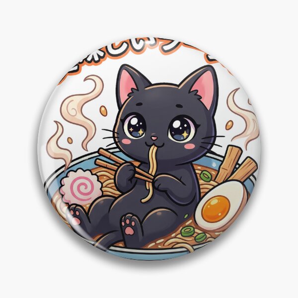 Item preview, Kawaii Ramen Cat Sticker - Cute Japanese Noodle Soup Decal designed and sold by Hikariha Studio.