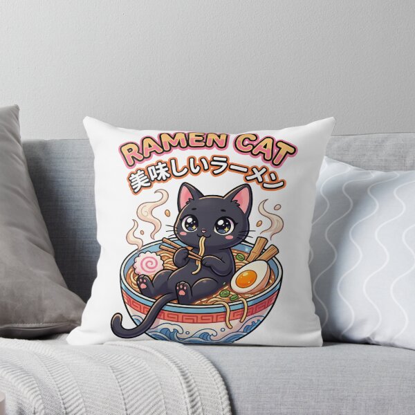 Item preview, Kawaii Ramen Cat Sticker - Cute Japanese Noodle Soup Decal designed and sold by Hikariha Studio.
