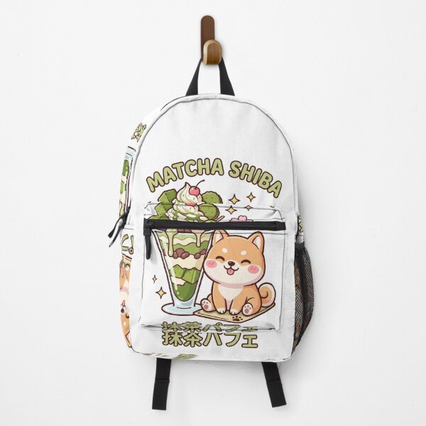 Item preview, Kawaii Matcha Shiba Inu Sticker - Japanese Cafe Dog Decal designed and sold by Hikariha Studio.