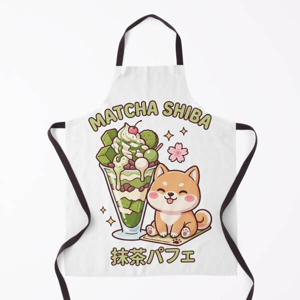 Item preview, Kawaii Matcha Shiba Inu Sticker - Japanese Cafe Dog Decal designed and sold by Hikariha Studio.