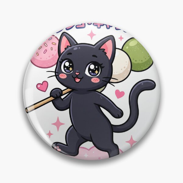 Item preview, Kawaii Dango Cat Sticker - Japanese Hanami Mochi Sweet Decal designed and sold by Hikariha Studio.