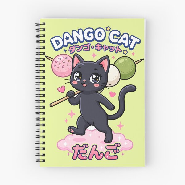 Item preview, Kawaii Dango Cat Sticker - Japanese Hanami Mochi Sweet Decal designed and sold by Hikariha Studio.