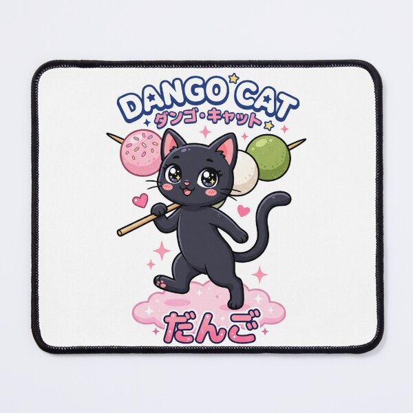 Item preview, Kawaii Dango Cat Sticker - Japanese Hanami Mochi Sweet Decal designed and sold by Hikariha Studio.