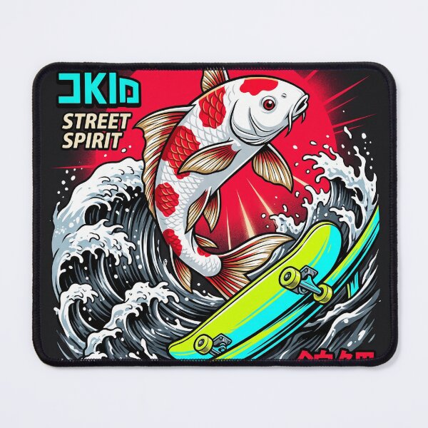 Item preview, Japanese Ukiyo-e Koi Fish Skateboarding Graphic Hoodie & Tee designed and sold by Hikariha Studio.