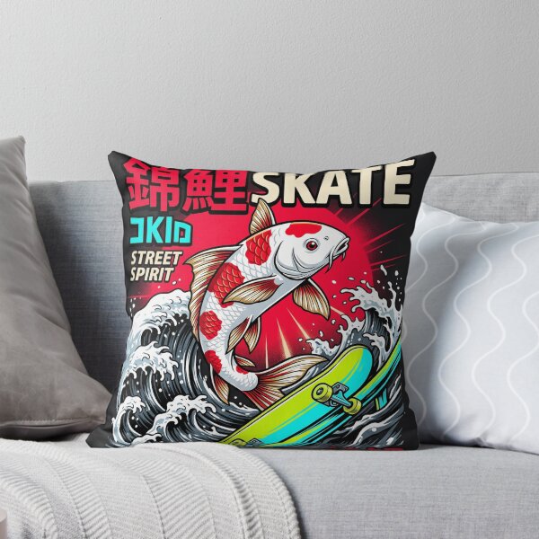 Item preview, Japanese Ukiyo-e Koi Fish Skateboarding Graphic Hoodie & Tee designed and sold by Hikariha Studio.