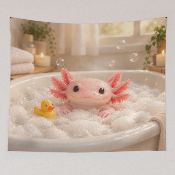 Item preview, Axolotl Bubble Bathtub designed and sold by Sillytoe.