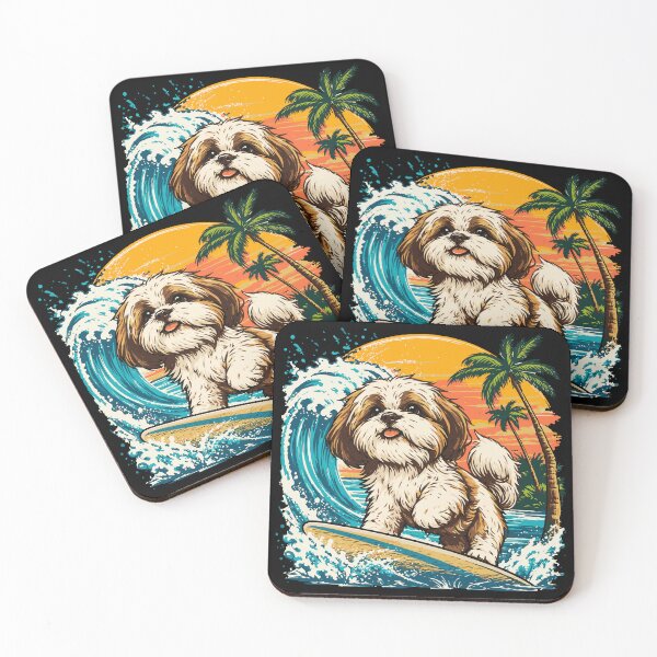 Item preview, Tropical Surfing Shih Tzu designed and sold by ClubVacay.