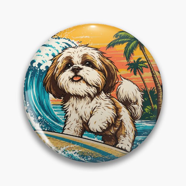 Item preview, Tropical Surfing Shih Tzu designed and sold by ClubVacay.