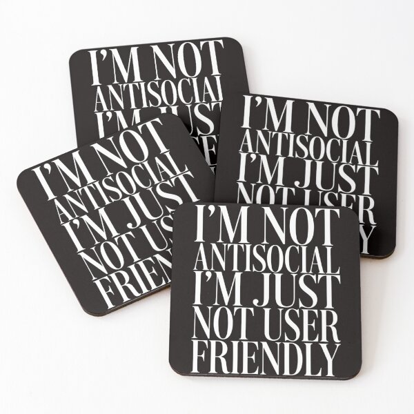 Item preview, Sarcastic Humor I’M Not Antisocial I’m Just Not User-Friendly designed and sold by fantasticdesign.