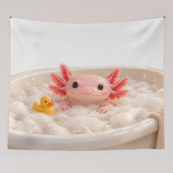 Item preview, Axolotl Rubber Duck Bathtub designed and sold by Sillytoe.