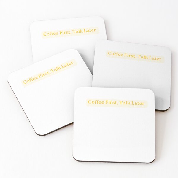 Item preview, Coffee First, Talk Later – Funny Quote Sticker designed and sold by Atheraa.