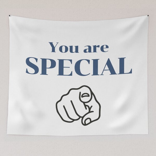 Item preview, You Are Special Pointing Finger Positive Quote Typography designed and sold by LensDyn™.