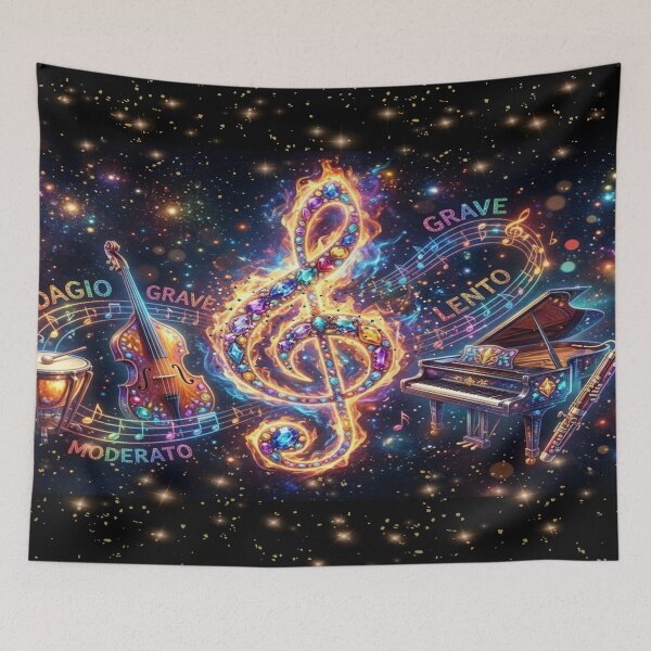 Item preview, Treble Music In Moderato designed and sold by BrightrDayMusicArt.