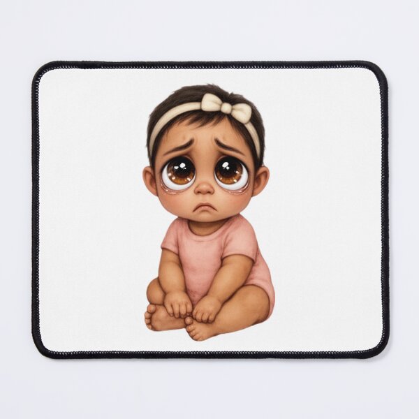 Item preview, Brown Baby Girl Sad: Tender Eyes Collection designed and sold by EscapeArtist13.