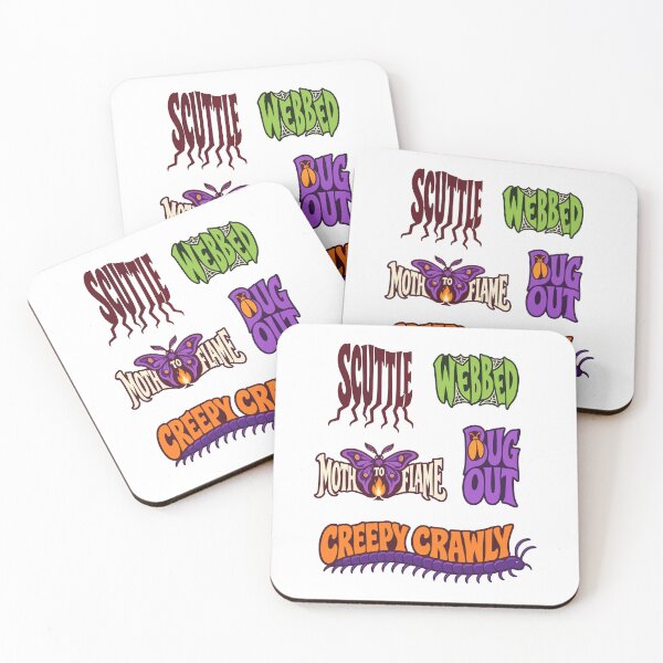 Item preview, Creepy Crawly Halloween Sayings – Bugs, Moths and Spiderwebs designed and sold by AliveStyle.