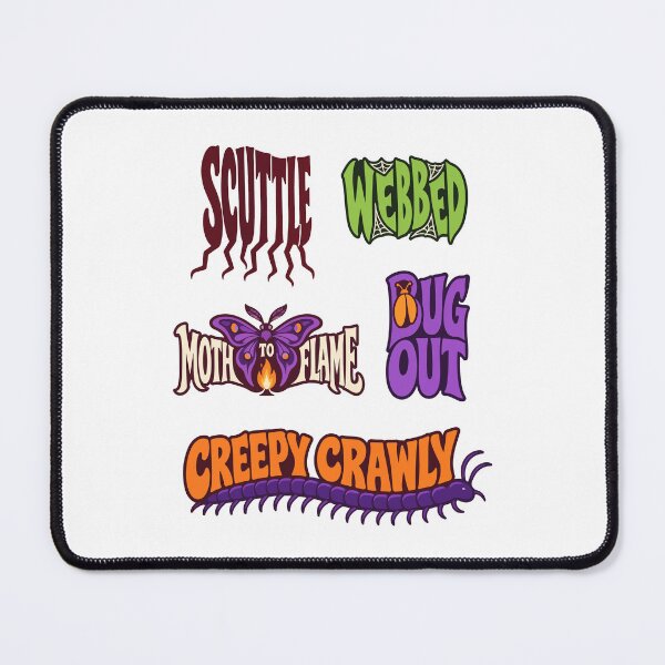Item preview, Creepy Crawly Halloween Sayings – Bugs, Moths and Spiderwebs designed and sold by AliveStyle.