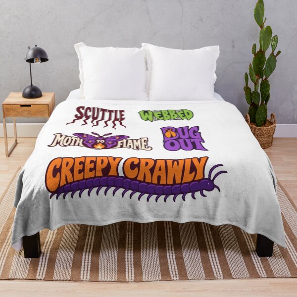 Item preview, Creepy Crawly Halloween Sayings – Bugs, Moths and Spiderwebs designed and sold by AliveStyle.