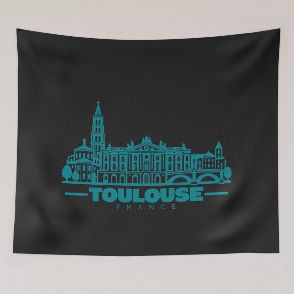 Item preview, Toulouse France Line Art Skyline Poster designed and sold by CMYKStudio.
